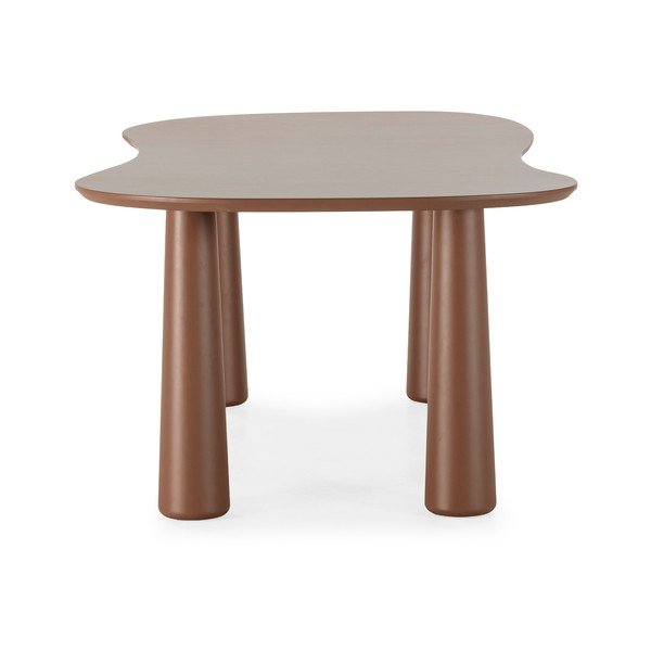 Barna dohányzóasztal borovi fenyő asztallappal 110x220 cm Nahia – MOME-image-3