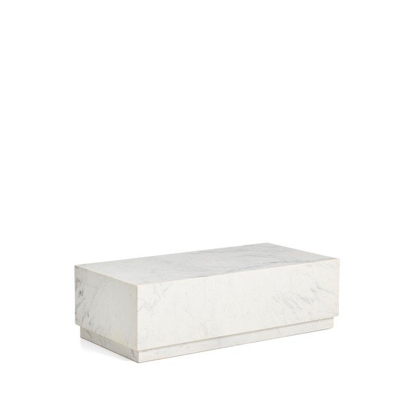 Fehér márvány dohányzóasztal 50x100 cm Sorein – Kave Home