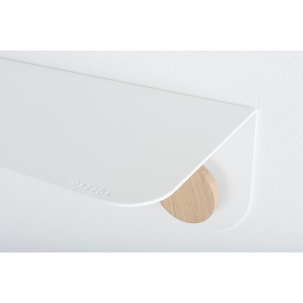 Hook fehér fali polc 2 akasztóval, hosszúság 70 cm - Gazzda-image-1