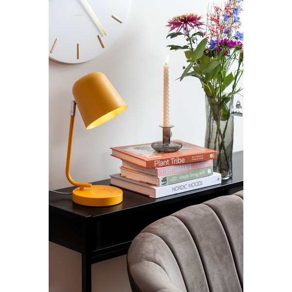 Okkersárga fém asztali lámpa (magasság 38,5 cm) Encantar – Leitmotiv-image-1