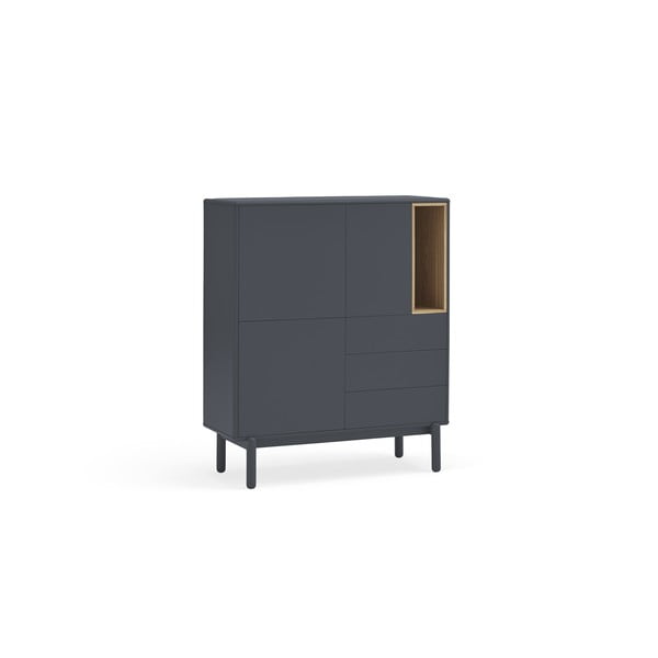 Sötétszürke magas komód 100x120 cm Corvo - Teulat-image-2