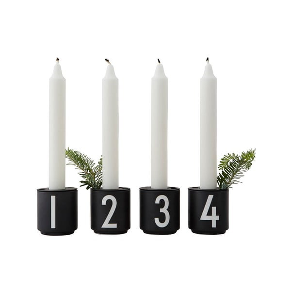 Porcelán gyertyatartó készlet 4 db-os Mini - Design Letters-image-4