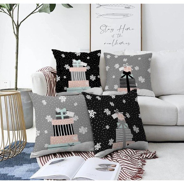 Párnahuzat szett 4 db-os karácsonyi mintával 43x43 cm Merry Christmas – Mila Home