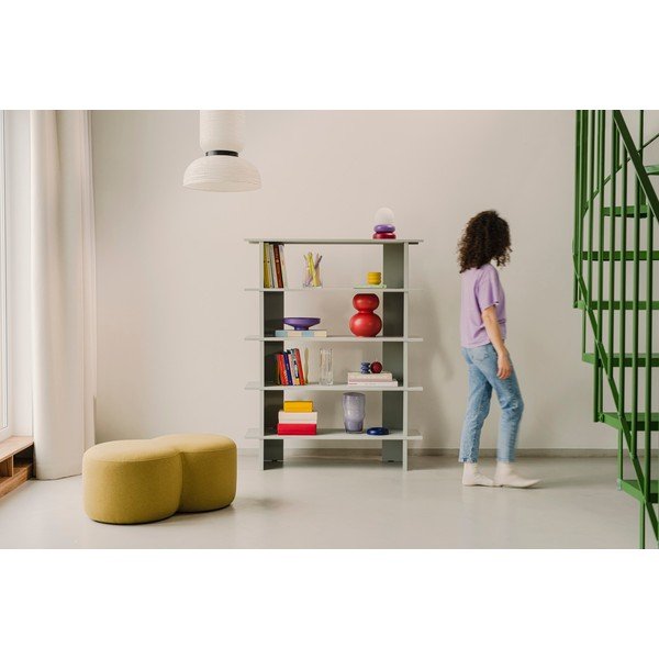 Sárga fém könyvespolc 120x156x37 cm Hes – noo.ma-image-4