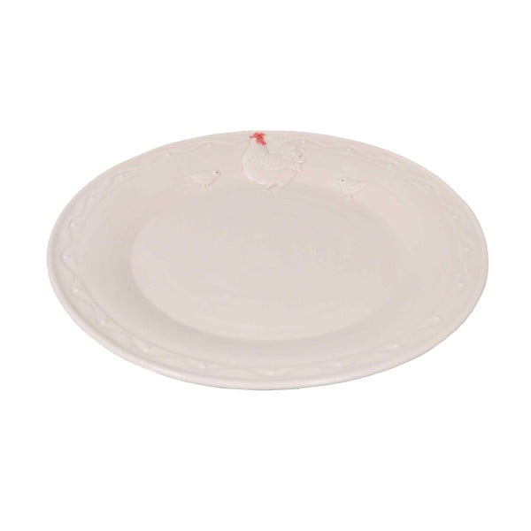 Hen fehér kerámia tányér, ⌀ 25 cm