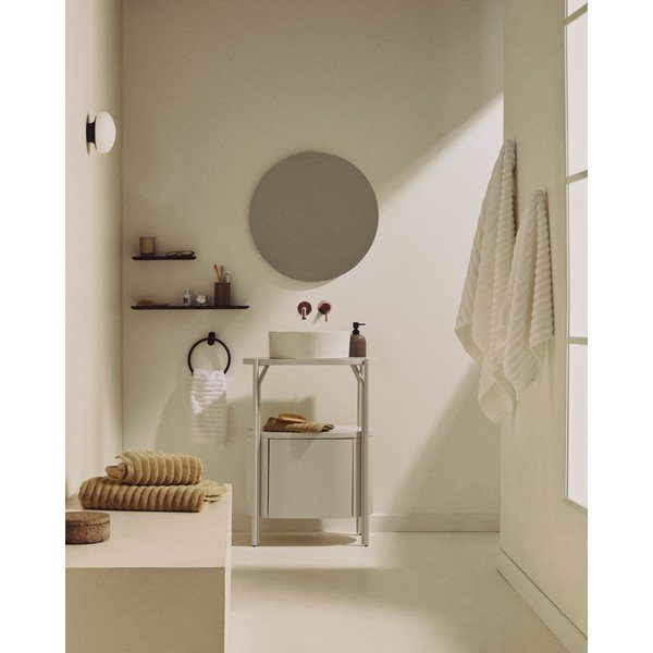 Fehér kerámia kerek mosdókagyló ø 36 cm Ovara – Kave Home-image-2