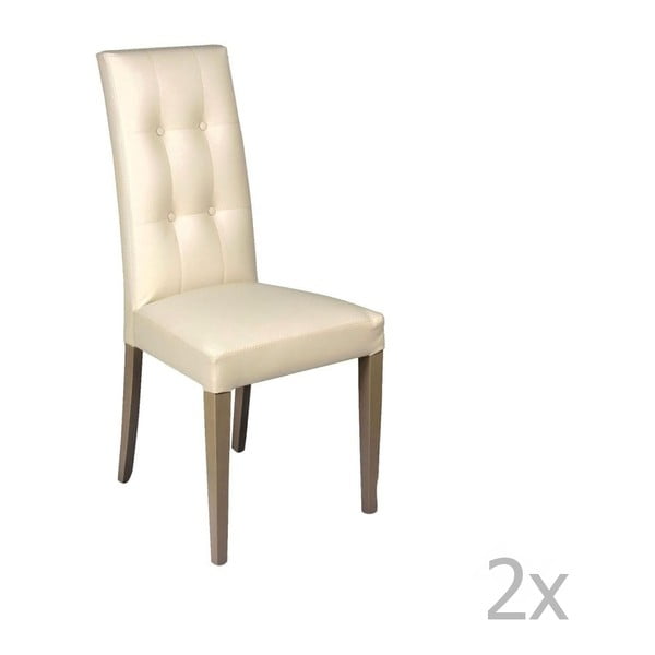 Eco 2 darabos krémszínű szék készlet - Evergreen House