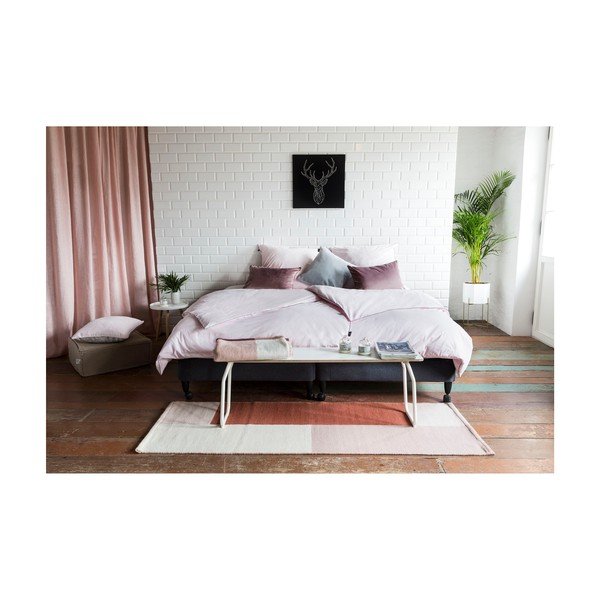 Rózsaszín kétszemélyes-hosszabbított egyiptomi pamut paplanhuzat 200x220 cm Peonia – WeLoveBeds-image-3