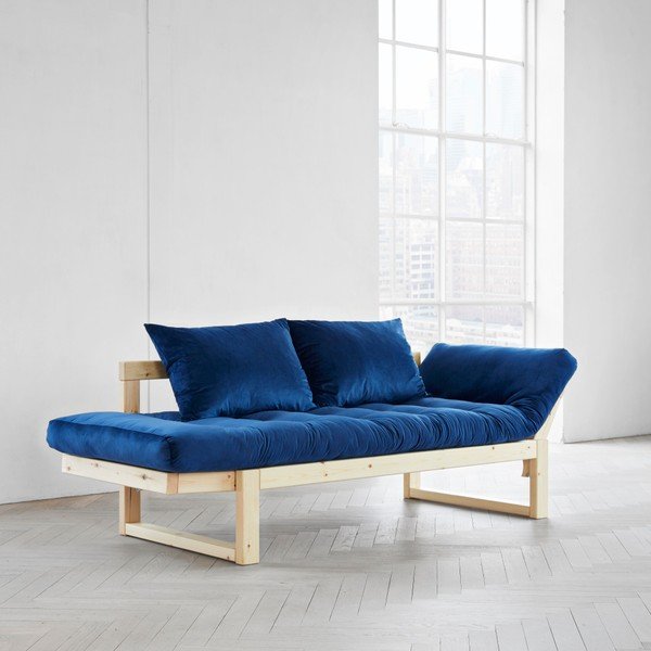 Edge Natural/Velvet Navy állítható kanapé - Karup-image-2