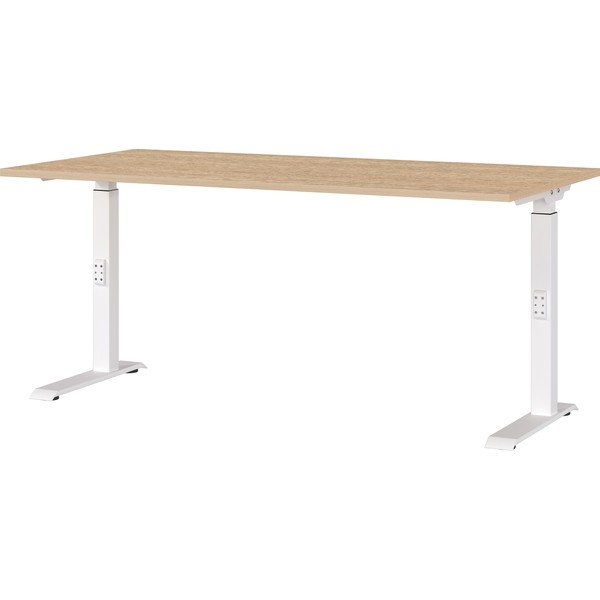 Állítható íróasztal tölgyfa dekoros asztallappal 80x160 cm Downey – Germania
