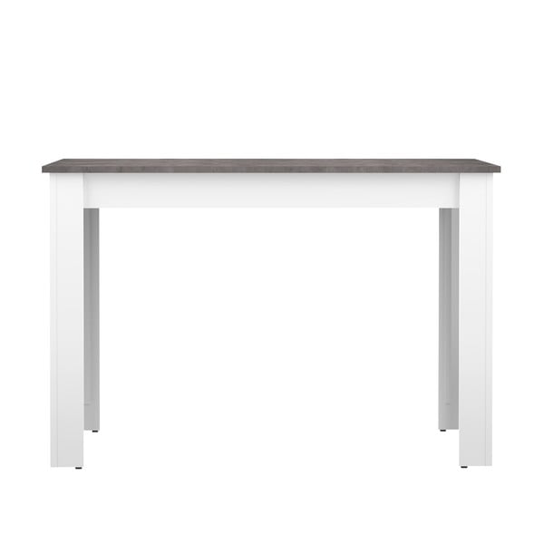 Fehér étkezőasztal beton dekoros asztallappal 110x70 cm Nice - TemaHome 