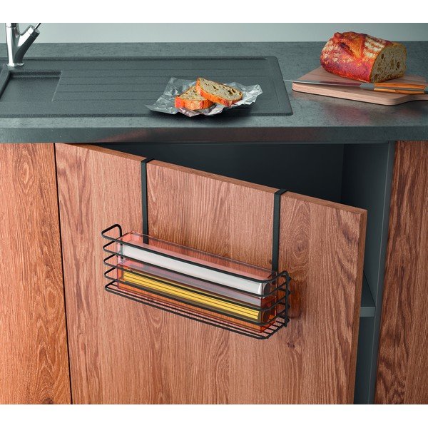 Galileo Lava Large fekete fém konyhai függőpolc - Metaltex-image-2