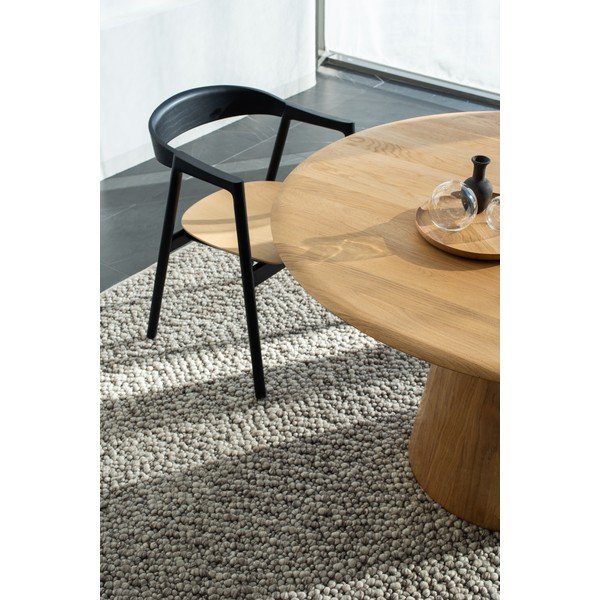 Natúr színű tölgyfa kerek étkezőasztal ø 126 cm Mushroom – Gazzda-image-1