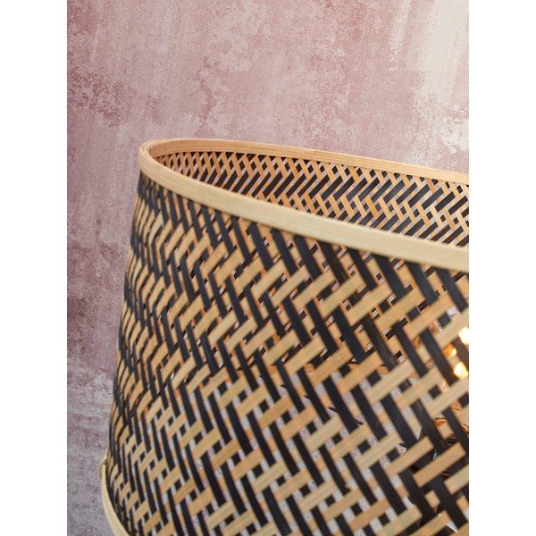 Fekete-natúr színű állólámpa bambusz búrával (magasság 128 cm) Java – Good&Mojo-image-4