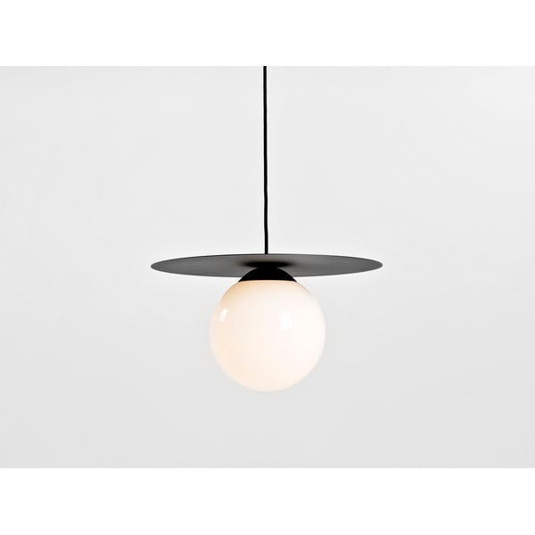 Fekete függőlámpa üveg búrával ø 40 cm Skiva Ball – CustomForm-image-3