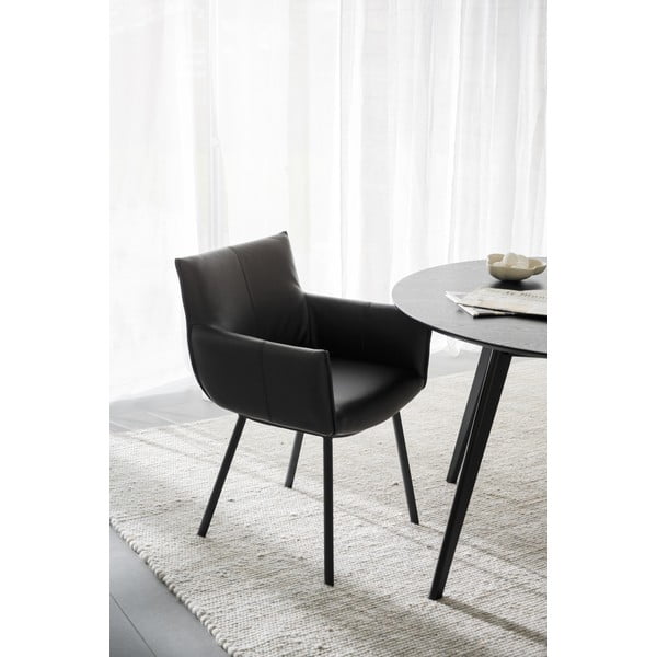 Fekete kárpitozott étkezőfotel szett 2 db-os Hinckley – Rowico-image-1