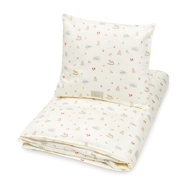 Világossárga bio pamut gyerek ágyneműhuzat babaágyhoz 100x140 cm Vintage Toys – Cam Cam Copenhagen