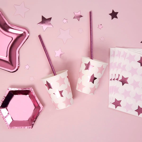Little Star Pink 8 darabos papírpohár szett - Neviti