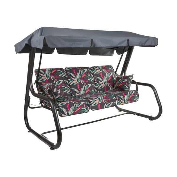 Sötétszürke fém kerti hintaágy Rimini – Dajar-image-2