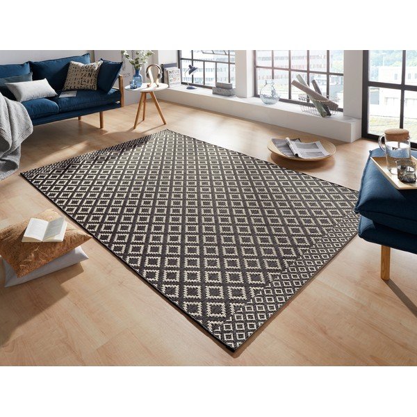 Harmony fekete-bézs futószőnyeg, 76 x 200 cm - Zala Living-image-1