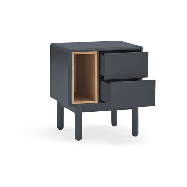 Sötétszürke éjjeliszekrény Corvo - Teulat-image-3