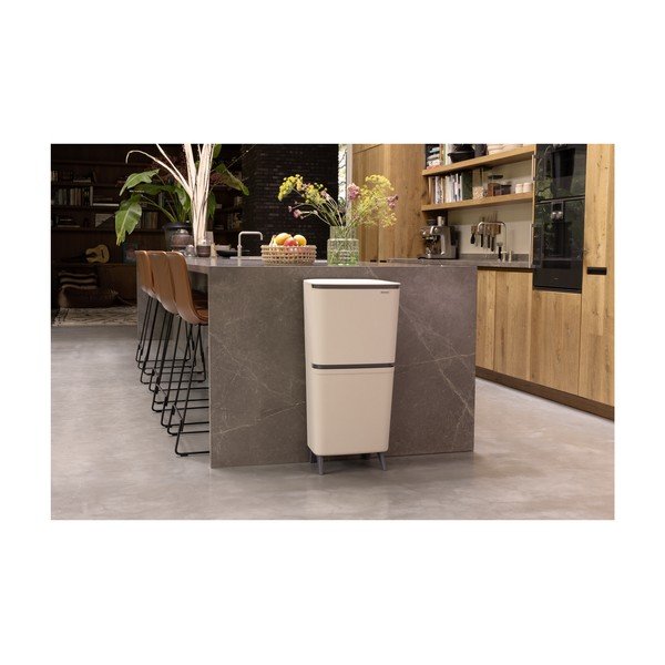 Világosszürke műanyag szelektív szemetes 20+25 l SortUp Recycle Hi – Brabantia-image-1