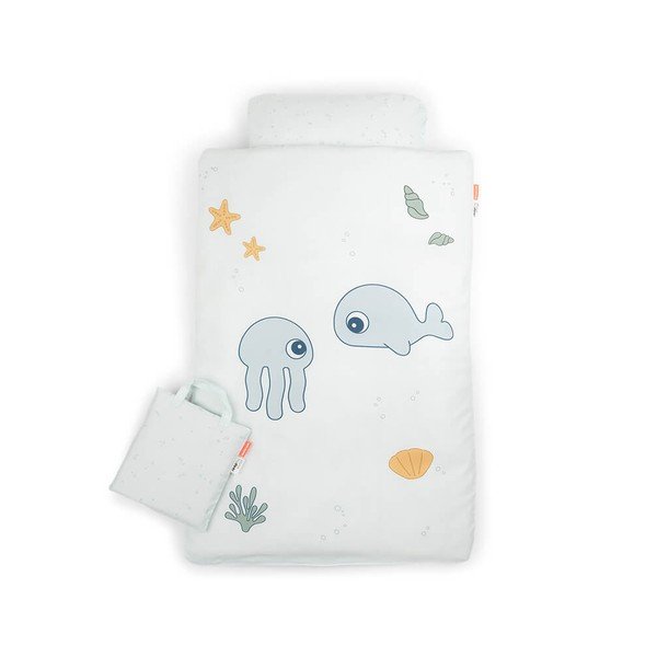 Fehér pamut ágyneműhuzat 140x100 cm Jelly & Wally - Done by Deer