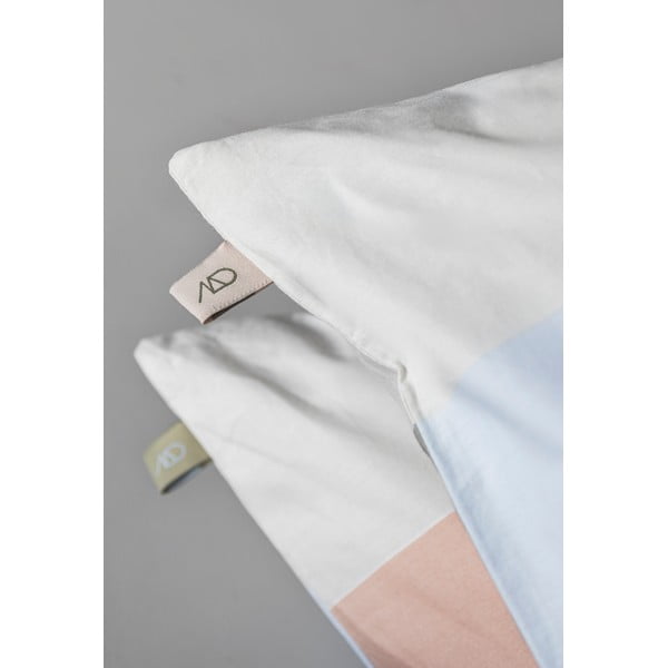 Világoskék egyszemélyes hosszabbított pamut-perkál ágyneműhuzat 140x220 cm Colore – Mette Ditmer Denmark-image-4