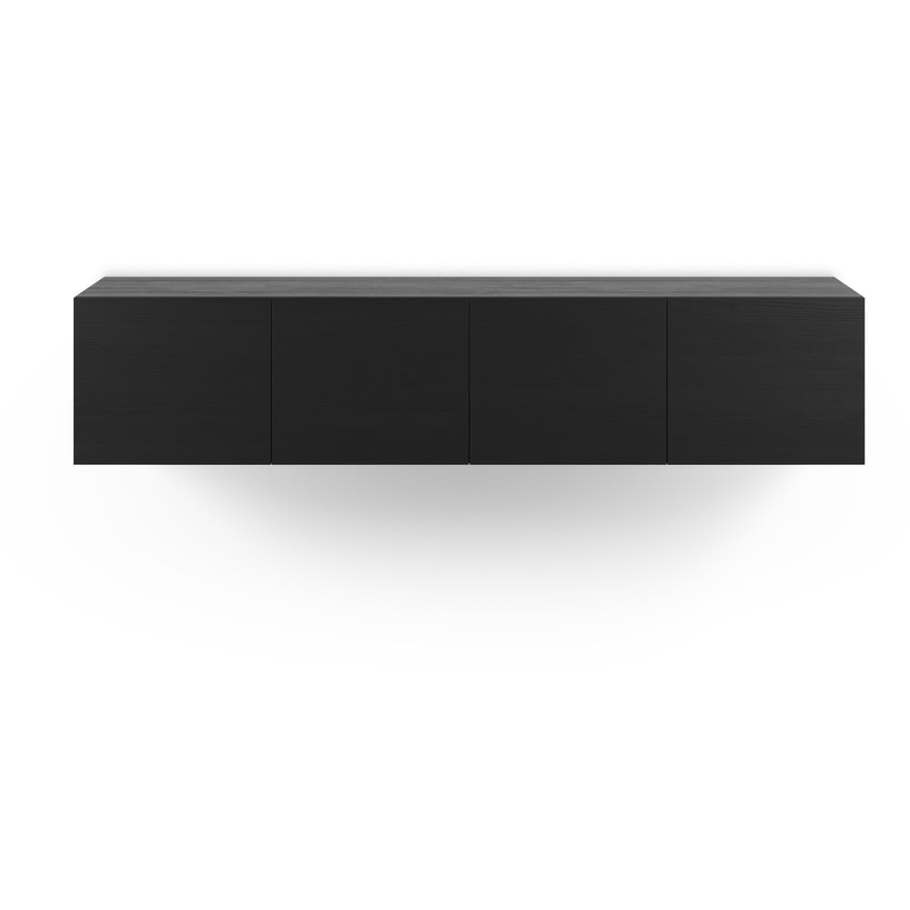 Fekete TV-állvány 180x38x35 cm Daroca  Marckeric