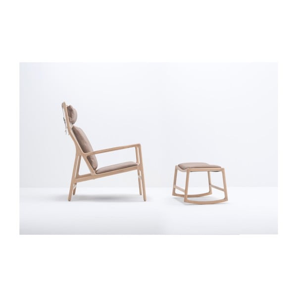 Dedo fotel tömör tölgyfa konstrukcióval, barna bivalybőr ülőpárnával - Gazzda-image-3