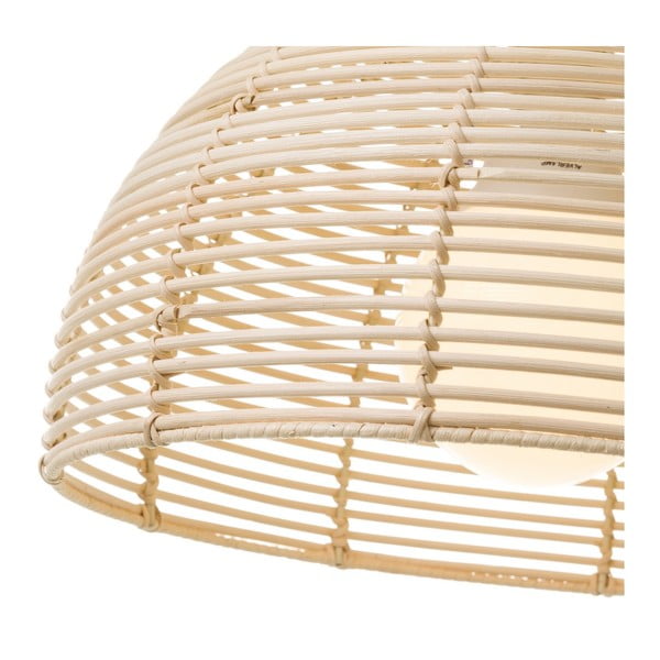 Natúr színű rattan mennyezeti lámpa rattan búrával ø 38 cm Natural Way – Casa Selección-image-2