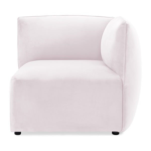 Velvet Cube világoslila kanapé, jobboldali sarokelem - Vivonita