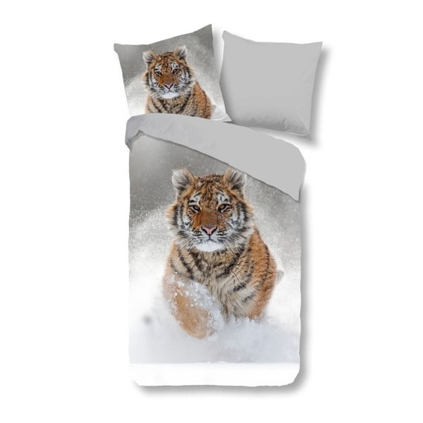 Tiger egyszemélyes gyermek ágyneműhuzat garnitúra tiszta pamutból, 140 x 200 cm - Good Morning