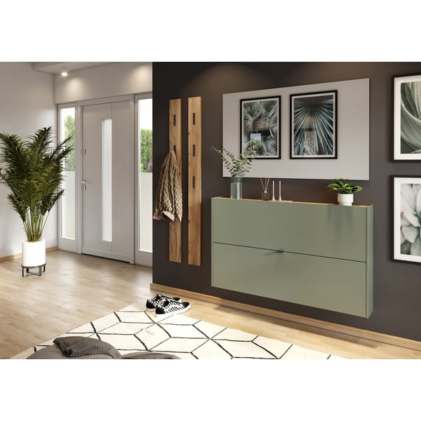 Zöldesszürke billenő ajtós cipőtartó Ameca – Germania-image-1