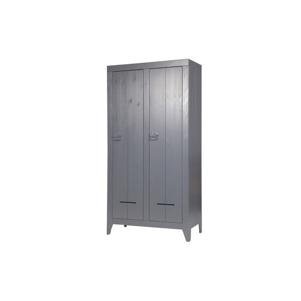 Kluis acélszürke gardróbszekrény - WOOOD-image-1