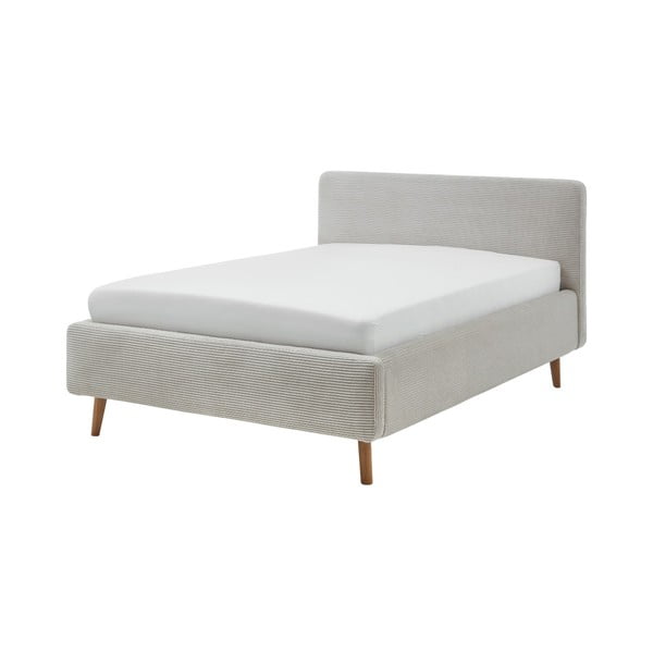 Bézs kárpitozott egyszemélyes ágy ágyrács nélkül 120x200 cm Mattis – Meise Möbel