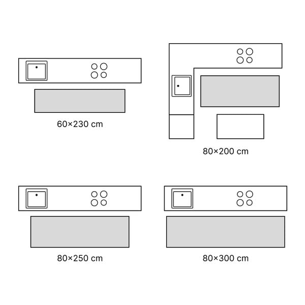 Kék mosható futószőnyeg 60x230 cm Abstract Colors – Vitaus-image-4