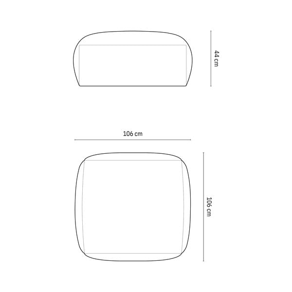 Bézs bársony moduláris lábtartó Martina – Micadoni -image-4