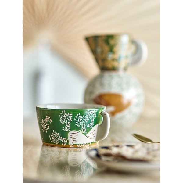 Zöld kőedény leveses tálka 460 ml Hezha – Bloomingville-image-1