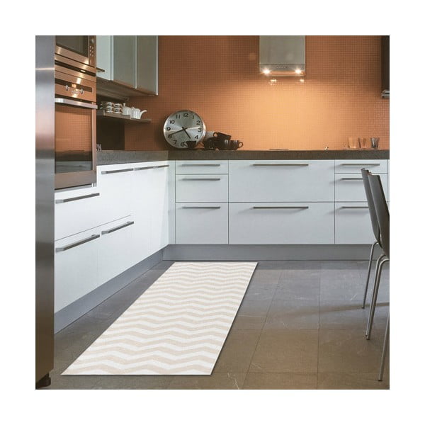 Optical bézs-fehér futószőnyeg, 80 x 130 cm - Floorita-image-1