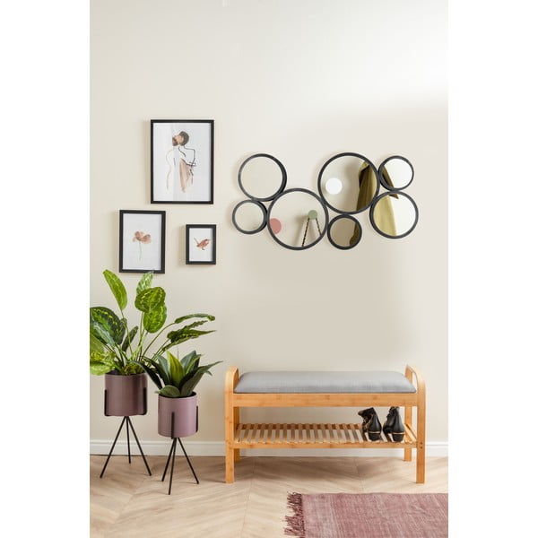 Fali tükör tömörfa kerettel 90x48 cm Wall Art – PT LIVING-image-1