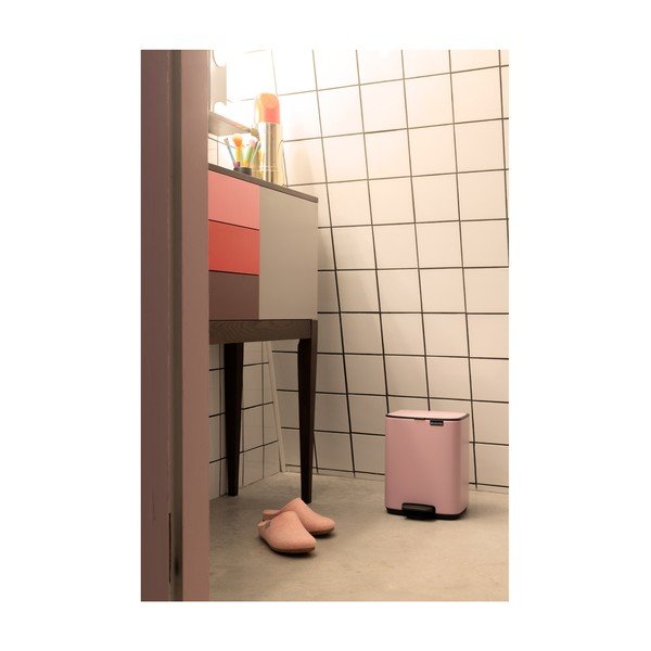 Rózsaszín acél pedálos szemetes 4 l Bo – Brabantia-image-1