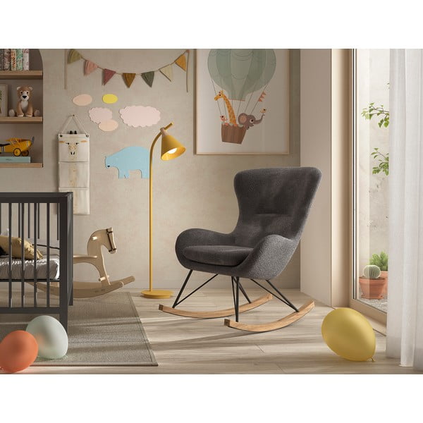 Szürke buklé gyerek hintaszék ROCKY – Vipack-image-1