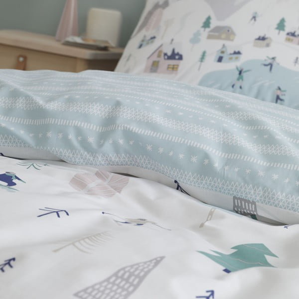 Fehér kétszemélyes pamut ágyneműhuzat 200x200 cm Winter Fun – Bianca-image-3