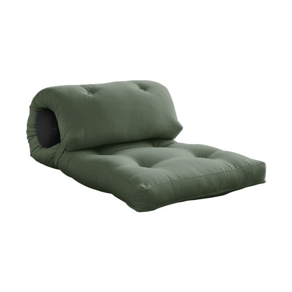 Zöldesszürke futon matrac 70x200 cm Wrap Olive Green/Dark Grey – Karup Design-image-3