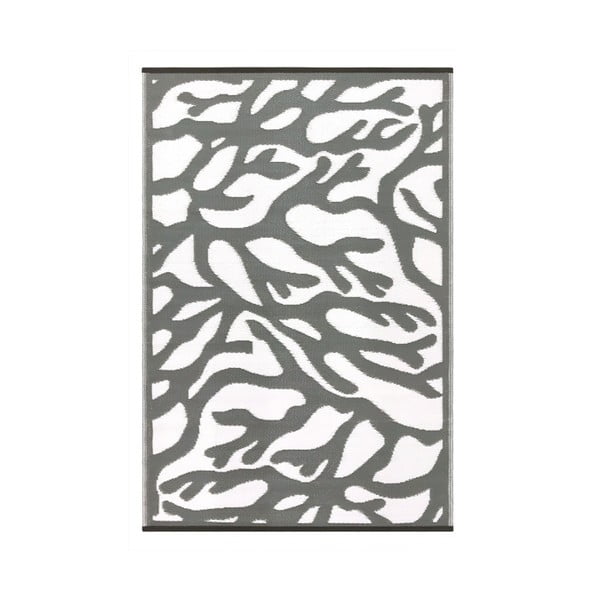 Gara szürke-fehér, kül- és beltérre is alkalmas, kétoldalas szőnyeg, 120 x 180 cm - Green Decore