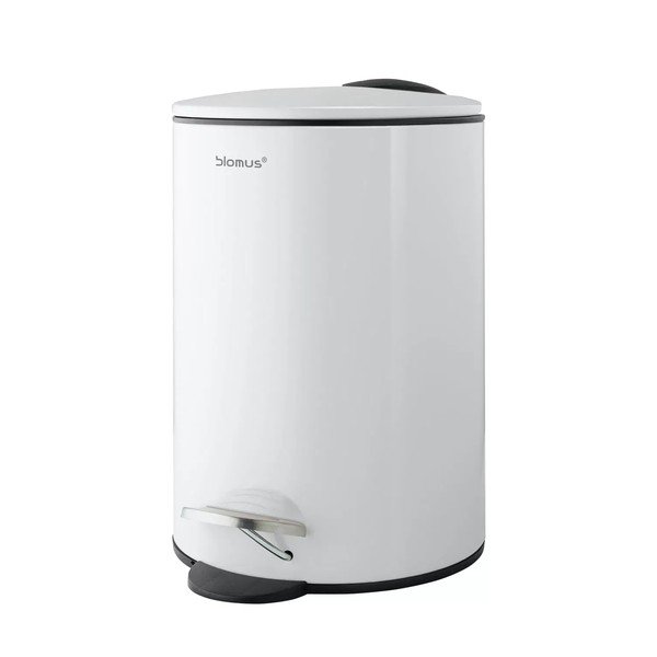Matt fehér acél pedálos szemetes 3 l Tubo – Blomus
