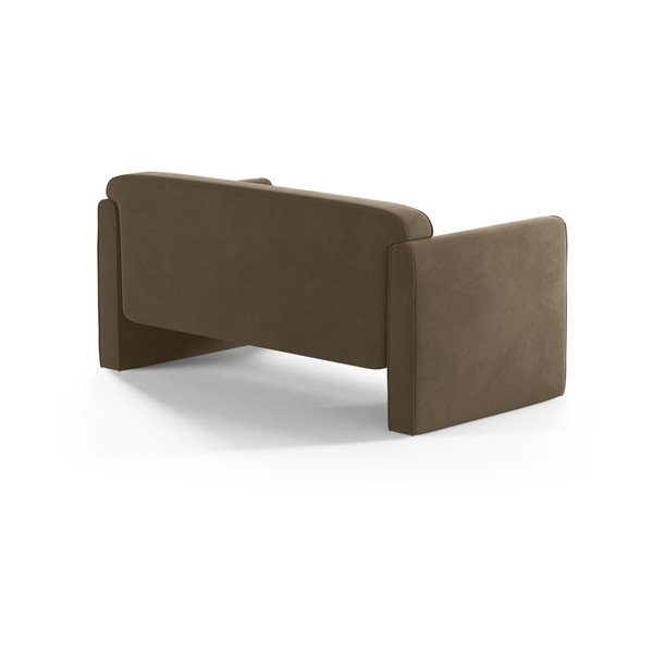 Szürkésbarna bársony kanapé 140 cm Abby – Micadoni -image-2