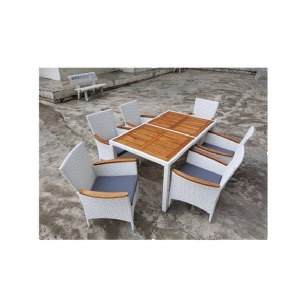 Paris White fehér kerti rattan bútorgarnitúra-image-3