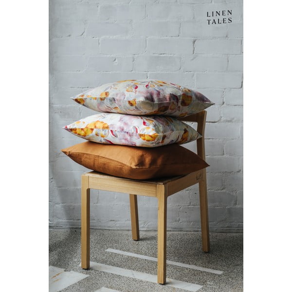 Len párnahuzat 40x40 cm Hazelnut – Linen Tales-image-3